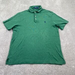 Polo Ralph Lauren Embroidered Logo Golf Polo Shirt Short Sleeves Size XL Green